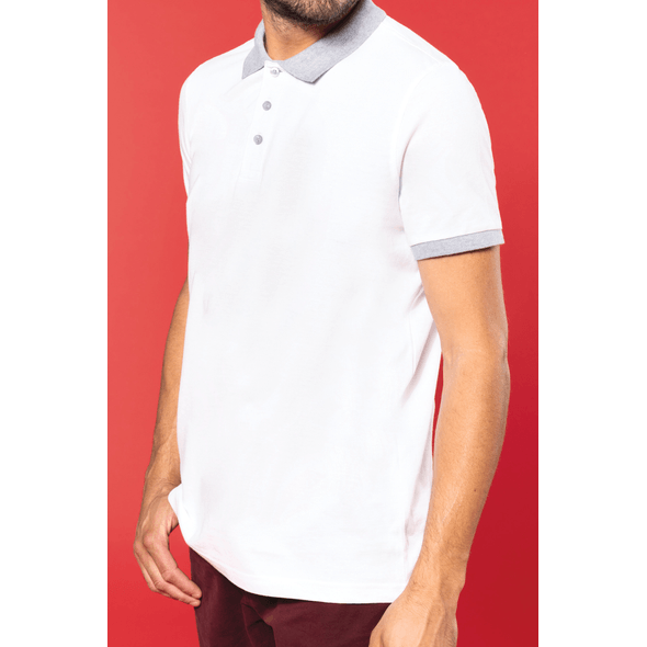 Kariban | Two-tone pique men's polo shirt